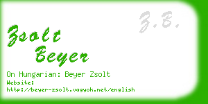 zsolt beyer business card